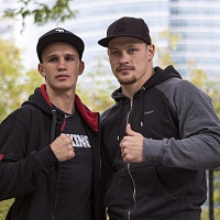 Алексей Егоров и Сергей Лубкович на фотосессии "Мир Бокса"